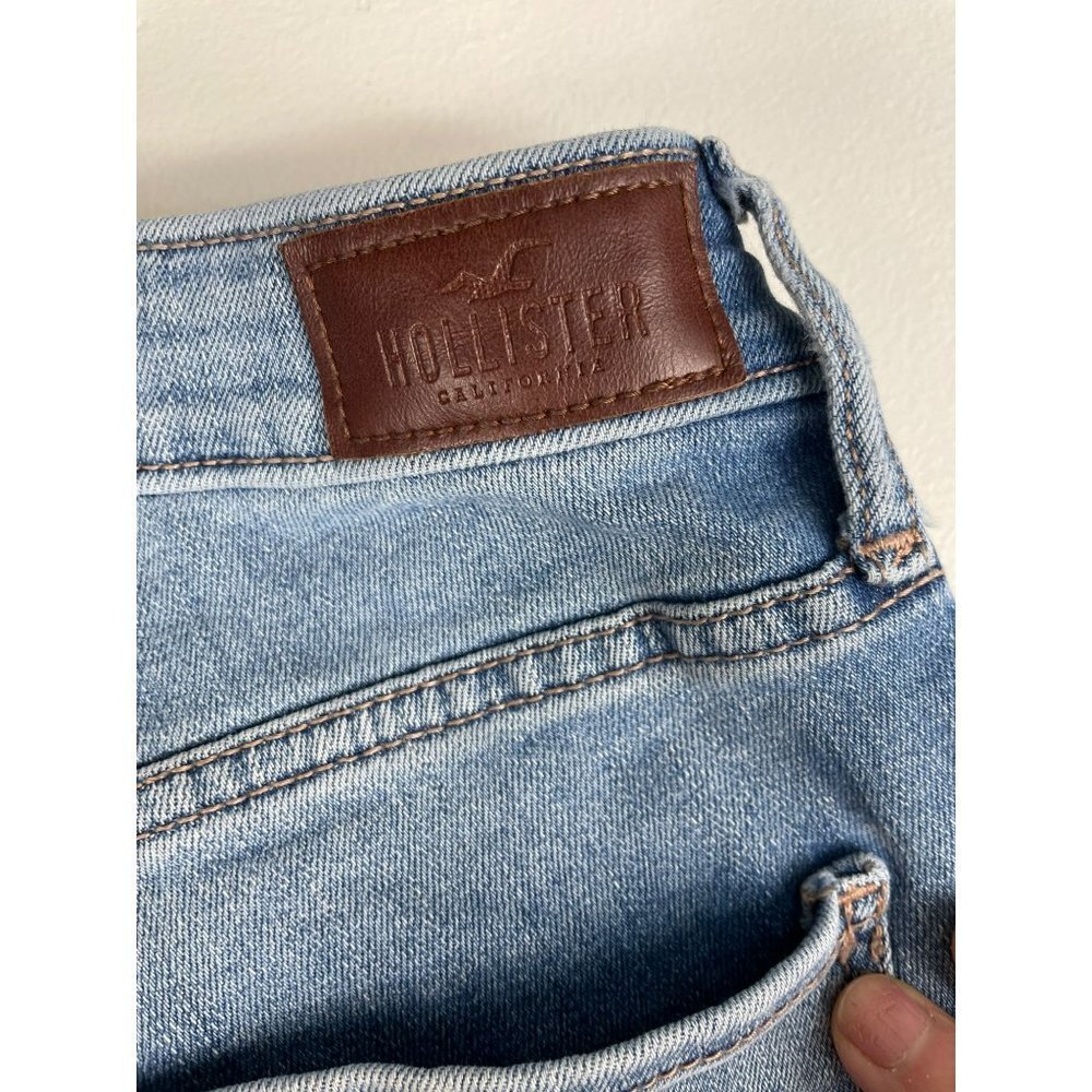 Hollister Soft Stretch Light Wash High-Rise Distressed Super Skinny Size 24 - Picture 5 of 5